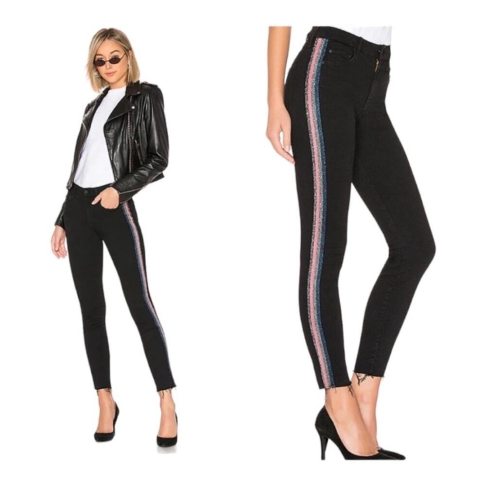 MOTHER High Waisted Looker Ankle Fray Jeans Size 29